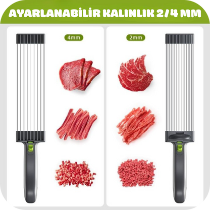 Roomeek™ Paslanmaz Çelik Taze Et Dilimleyici