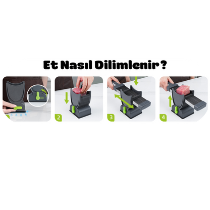 Roomeek™ Paslanmaz Çelik Taze Et Dilimleyici