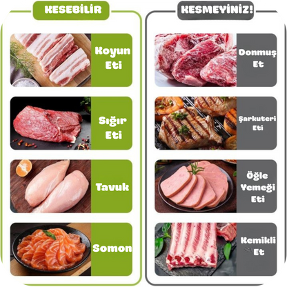 Roomeek™ Paslanmaz Çelik Taze Et Dilimleyici